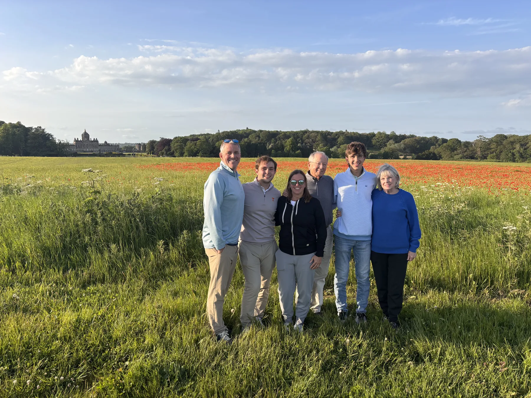 Visitors exploring the grounds of Castle Howard in North Yorkshire